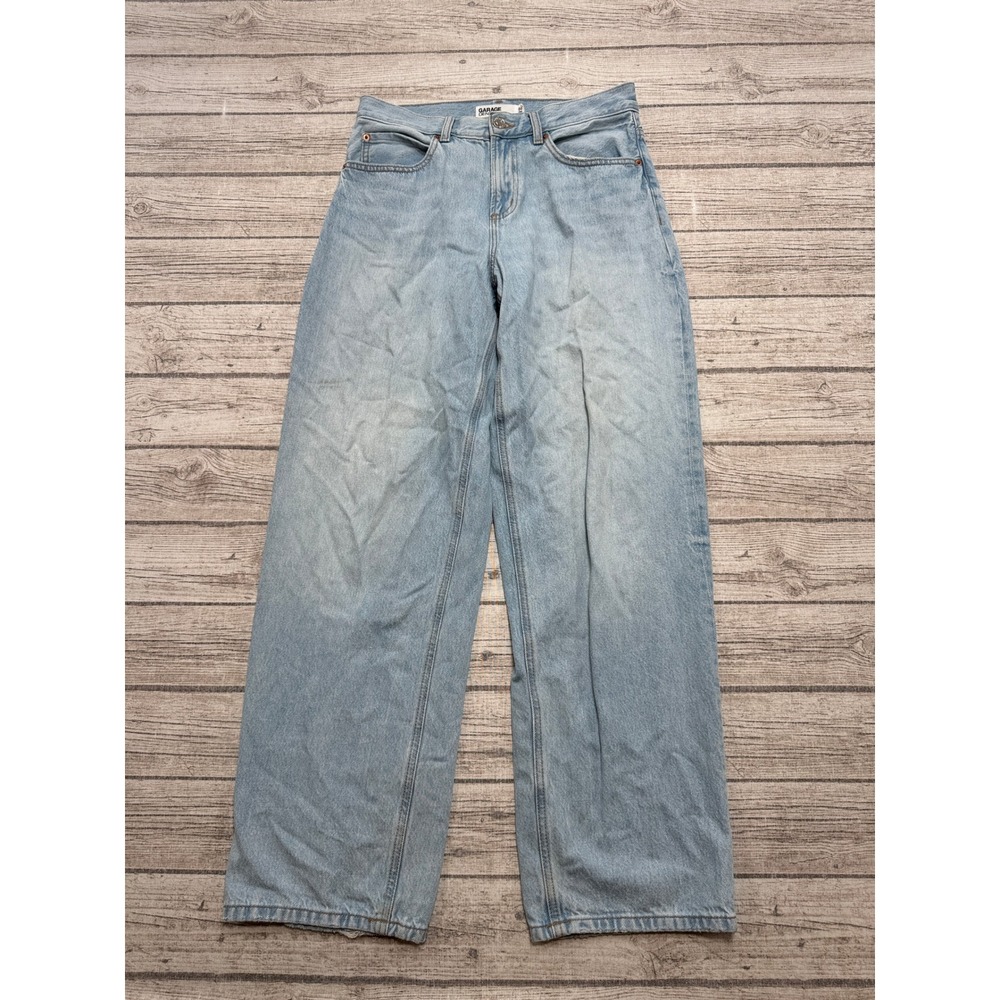 Garage Jeans Women's 03/26 Blue Light Wash Wide Leg  Low Rise Baggy Streetwear